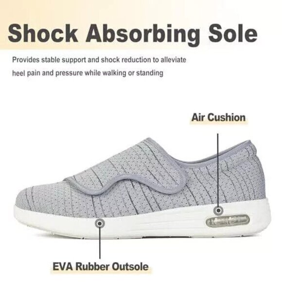 Diabetic Shoes for Women- Sz 10.5- Wide Width - Orthopedic and Adjustable - Picture 2 of 7